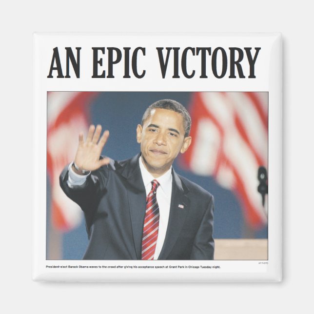 Obama: En europeisk segrare Magnet (Framsidan)