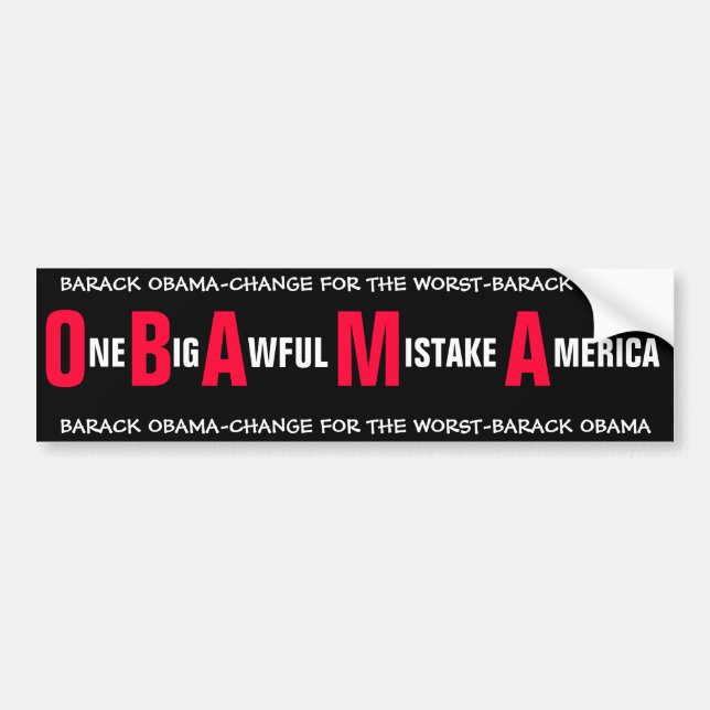 OBAMA - ETT STORT HEMSKT MISSFÖRSTÅR AMERIKA BILDEKAL (Framsidan)