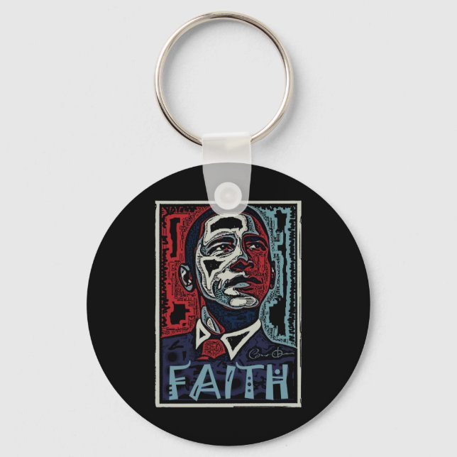 Obama Faith 2 Nyckelring (Framsida)