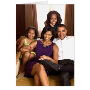Obama-familjen Hälsningskort