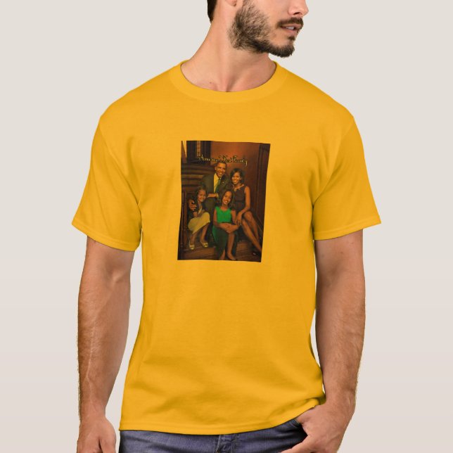 OBAMA FAMILJPORTRÄTT 2012 TEE (Framsida)