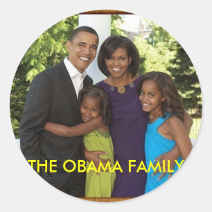 OBAMA FAMILY RUNT KLISTERMÄRKE