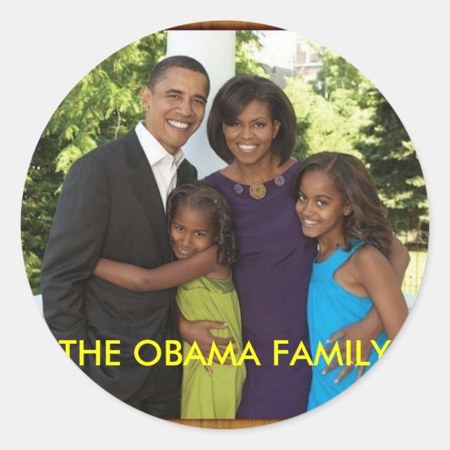 OBAMA FAMILY RUNT KLISTERMÄRKE (Framsida)