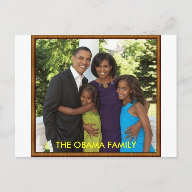 OBAMA FAMILY VYKORT (Framsida)