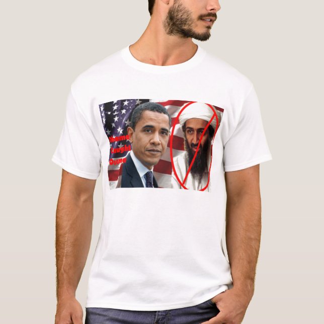 Obama fångade Osama T-shirt (Framsida)