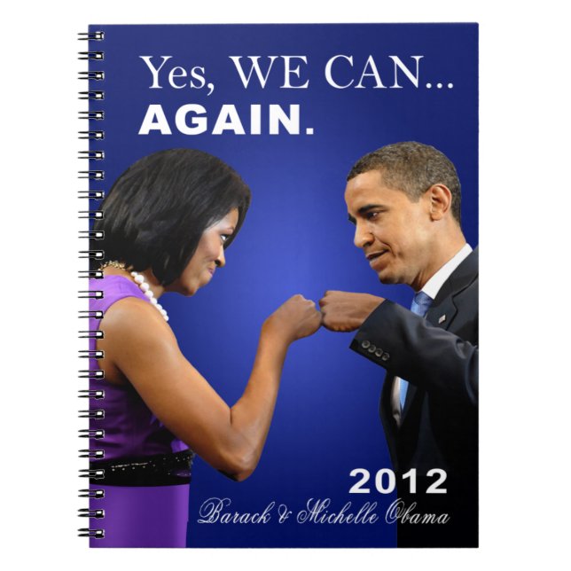 Obama Fist Bump - Ja, det kan vi göra igen Anteckningsbok (Framsidan)