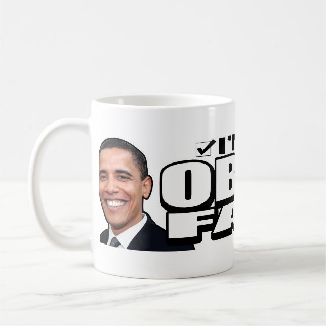 Obama fläktmugg kaffemugg (Vänster)