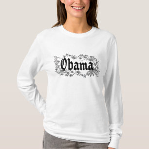 Obama Floral Gothic Damtröja T-shirt