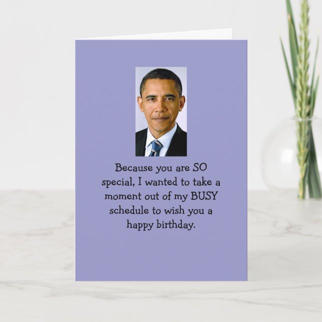 Obama födelsedagönskemål kort (Framsida)