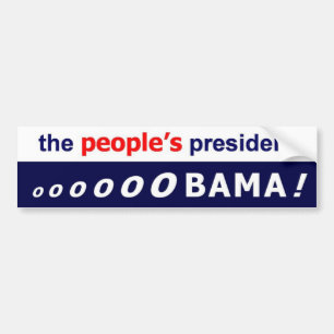 Obama folkets president - bildekal