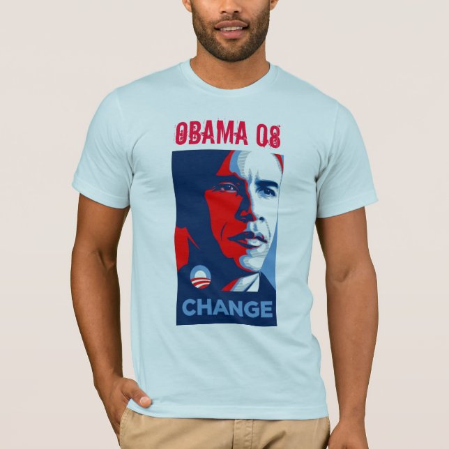 OBAMA FÖR ÄNDRING 08 T SHIRT (Framsida)