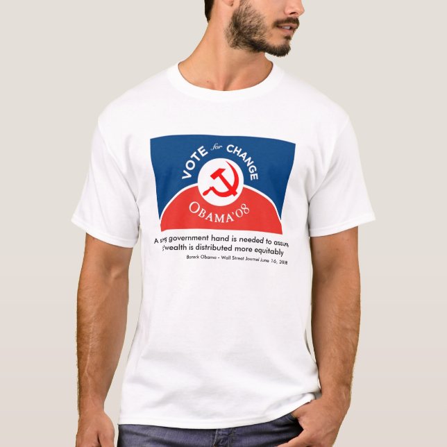 Obama för ändring - manar tee shirt (Framsida)