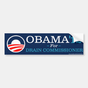 Obama för avrinningkommissionär bildekal