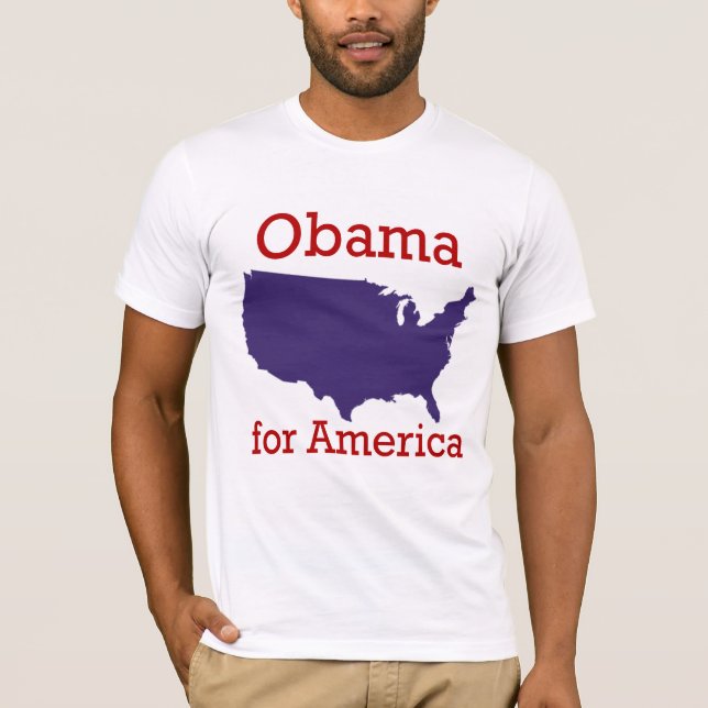 Obama för den Amerika T-tröja T-shirt (Framsida)