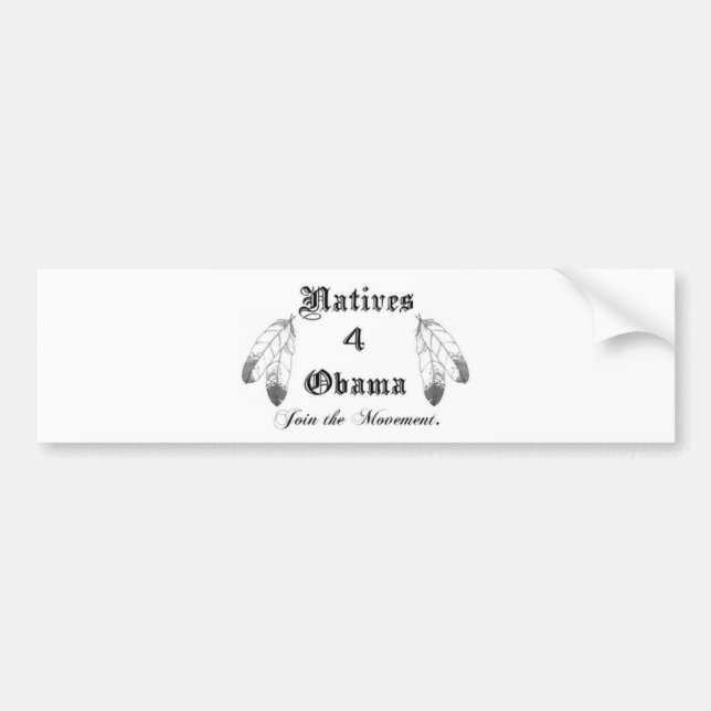 Obama för infödingar 4 bildekal (Framsidan)