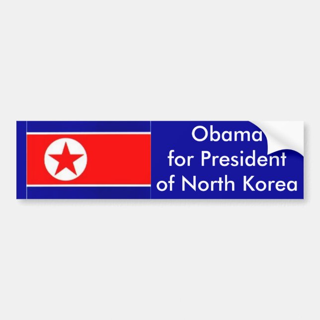 Obama för president av Nordkorea Bildekal (Framsidan)