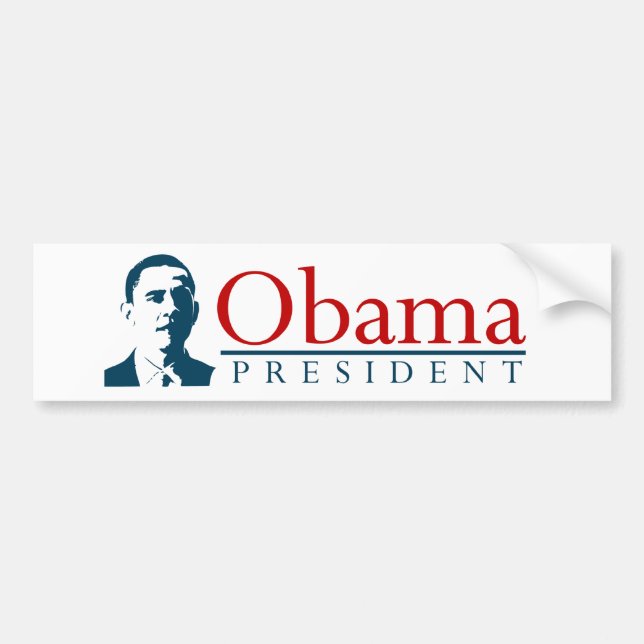 Obama för presidentbildekal bildekal (Framsidan)