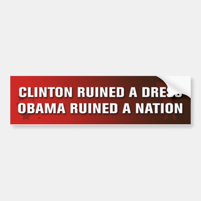 Obama fördärvade en nation bildekal (Framsidan)
