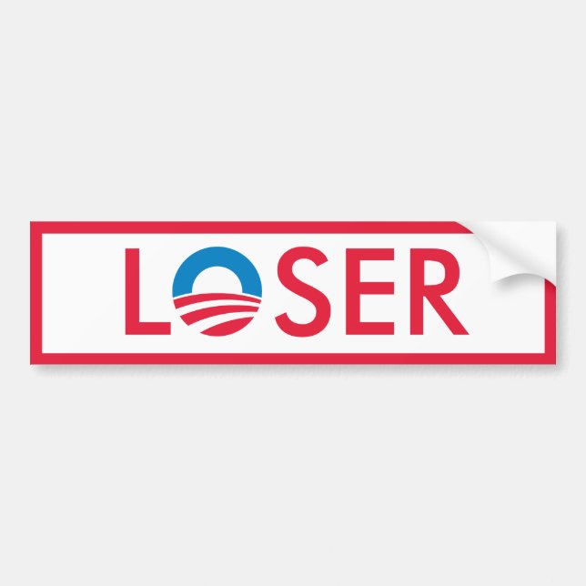 Obama FÖRLORARE Bildekal (Framsidan)