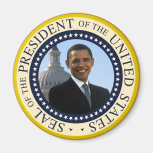 Obama förseglar blått magnet