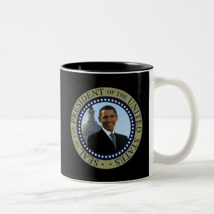 Obama förseglar guld Två-Tonad mugg