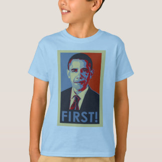 Obama FÖRST! Barnutslagsplats Tee Shirt