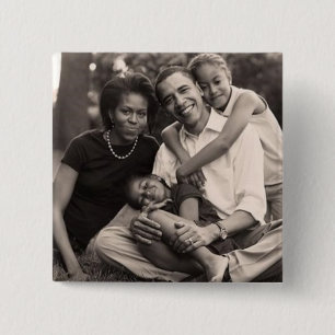 Obama-Första familj Knapp