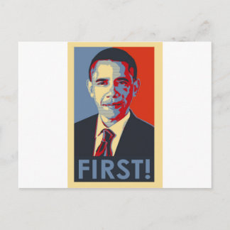 Obama "FÖRSTA!" Vykort