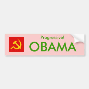 OBAMA framstegsvän! Bildekal