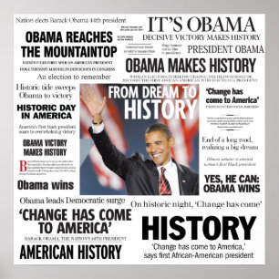 Obama: Från dröm till historierubrikaffischen Poster