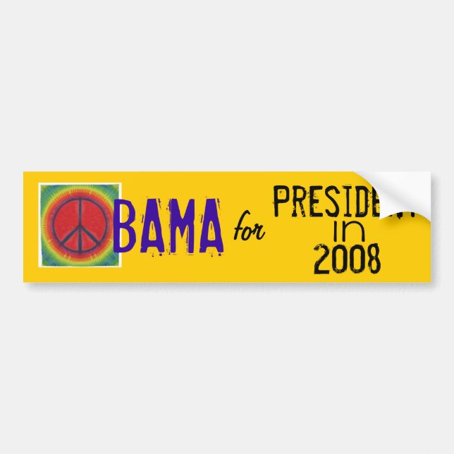 Obama fredpresident 08 bildekal (Framsidan)