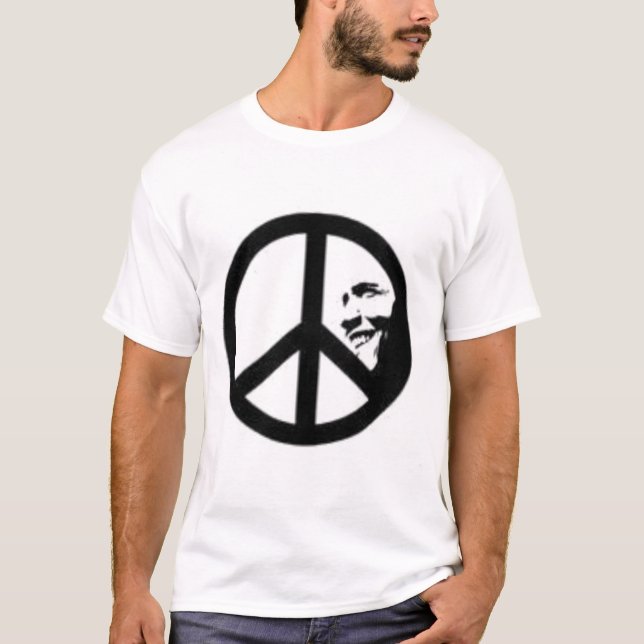 obama fredstecken t shirt (Framsida)