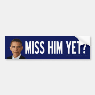 Obama: Fröcken honom ännu? Bildekal