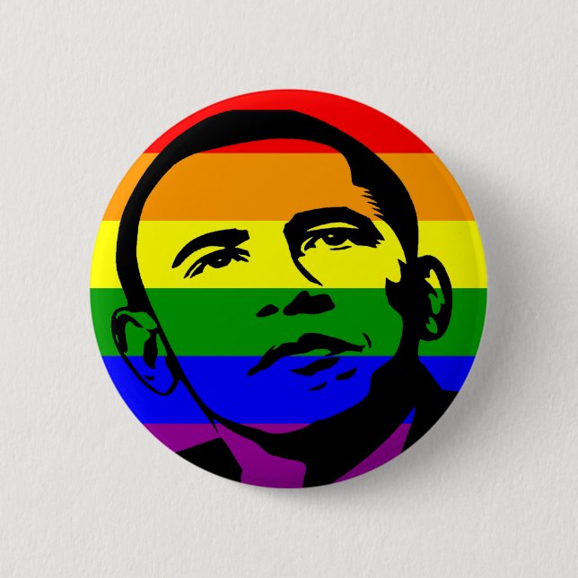 Obama gay pride knäppas knapp (Framsida)