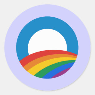 Obama Gay pride Runt Klistermärke