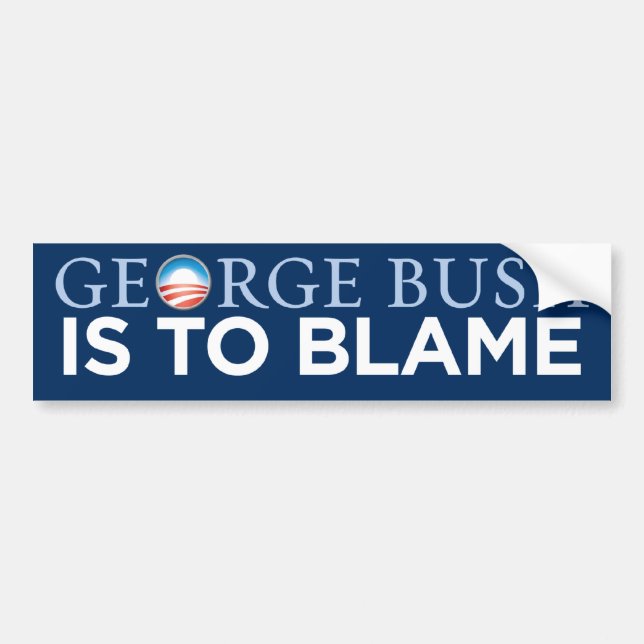 Obama - George Bush är att klandra bildekalet Bildekal (Framsidan)