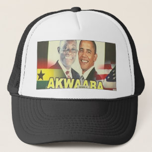 OBAMA GHANA SOM ÅKER LASTBIL LOCKET TRUCKERKEPS