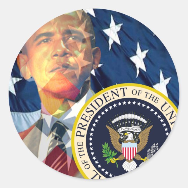 Obama Gifts 3 Runt Klistermärke (Framsida)