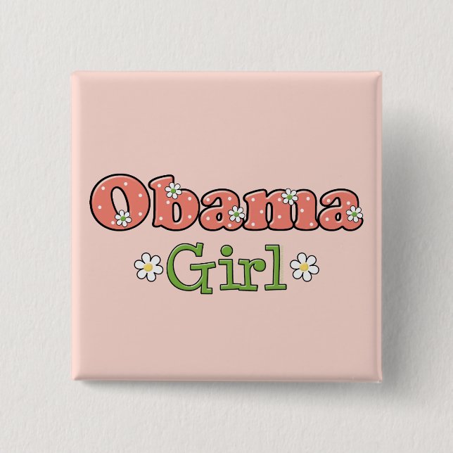 Obama Girl Barack Obama Button Knapp (Framsida)