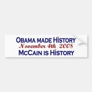 Obama gjorde historia 2008 bildekal