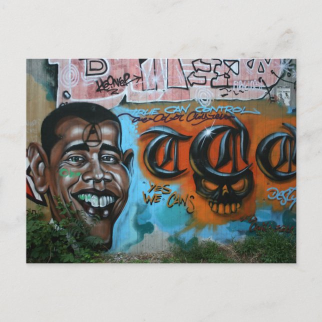 Obama Graffiti Vykort (Framsida)