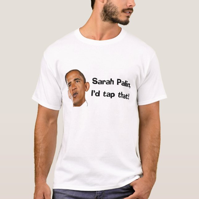 Obama gräver åsikt för Gov Palins på borrande T-shirt (Framsida)