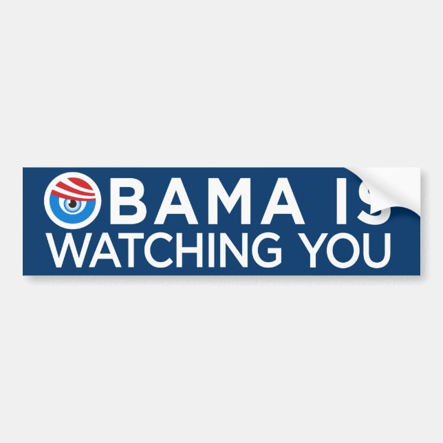 Obama håller ögonen på dig bildekal (Framsidan)