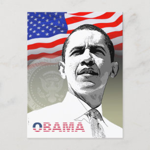 Obama - Hälsning från.. - vykort - mall