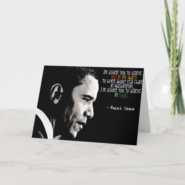 Obama hälsningkort kort (Framsida)