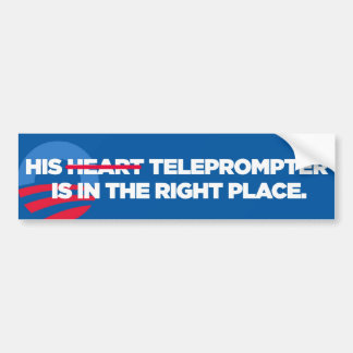 Obama hans teleprompters i det rikliga högra bildekal