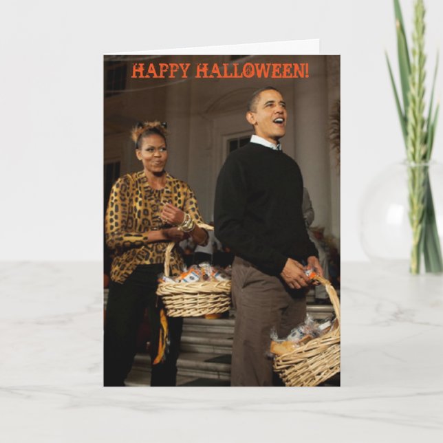 Obama Happy halloween - gratulationskort Kort (Framsida)
