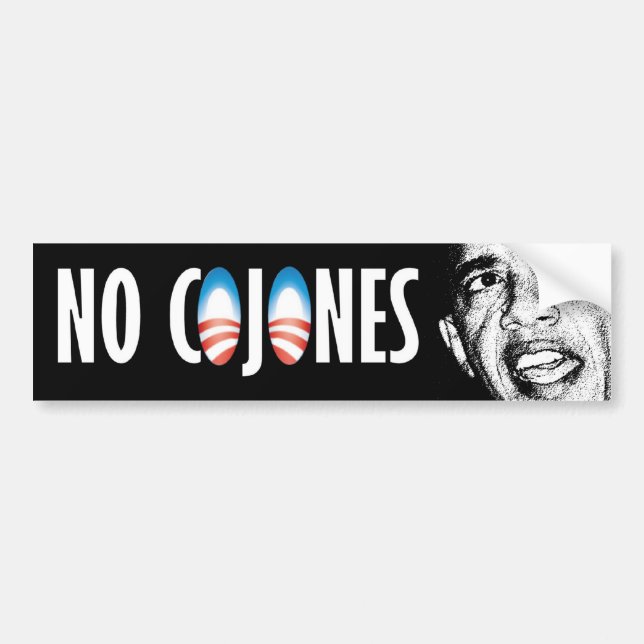 Obama har ingen Cojones Bildekal (Framsidan)