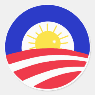 Obama här kommer Sol Runt Klistermärke