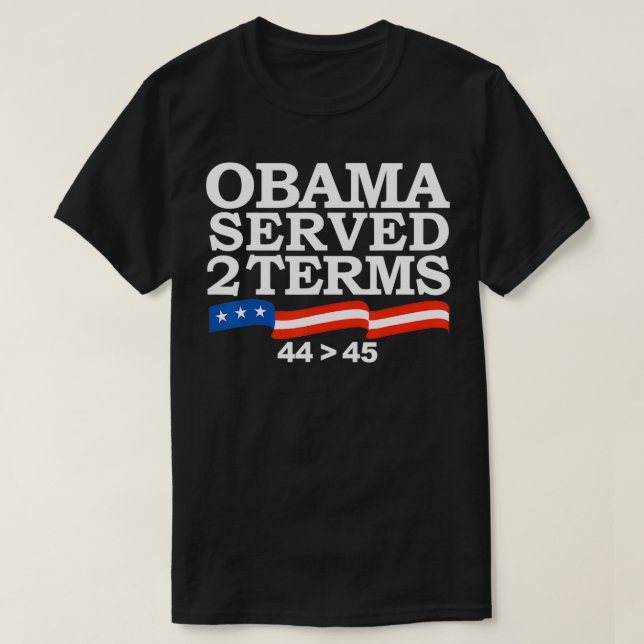 Obama har två villkor t shirt (Design framsida)